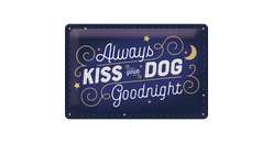 Blechschild Kiss your Dog 20x30cm